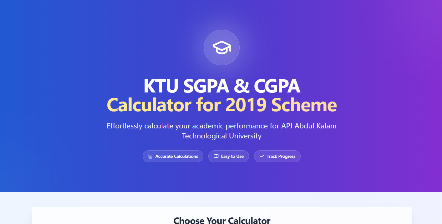 KTU CGPA AND SGPA Calculator